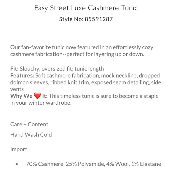 Free People Easy Street Luxe Cashmere Tunic, XS - Picture 10 of 10
